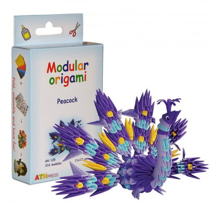 Modulinis origami Peacock