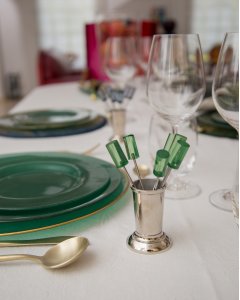 Užkandžių smeigtukai Green Cocktail