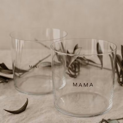 Stiklinių puodelių rinkinys Mama & Mini