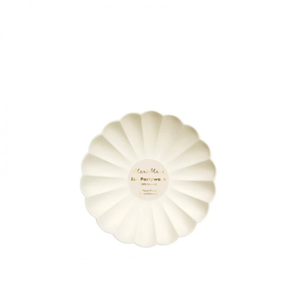 Lėkštės šventei Cream Simply Eco (didelės, 8 vnt.)
