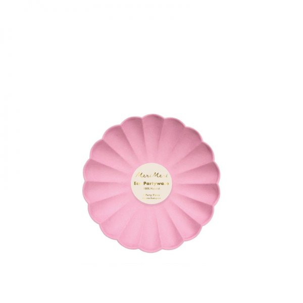 Lėkštės šventei Deep Pink Simply Eco (didelės, 8 vnt.)