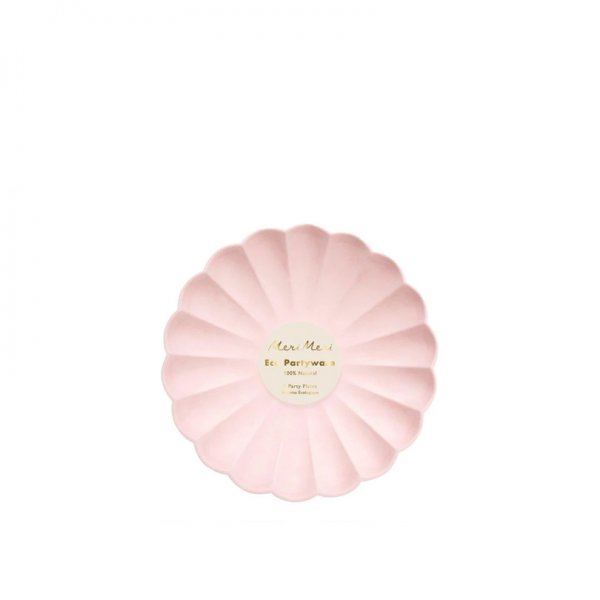 Lėkštės šventei Pale Pink Simply Eco (didelės, 8 vnt.)