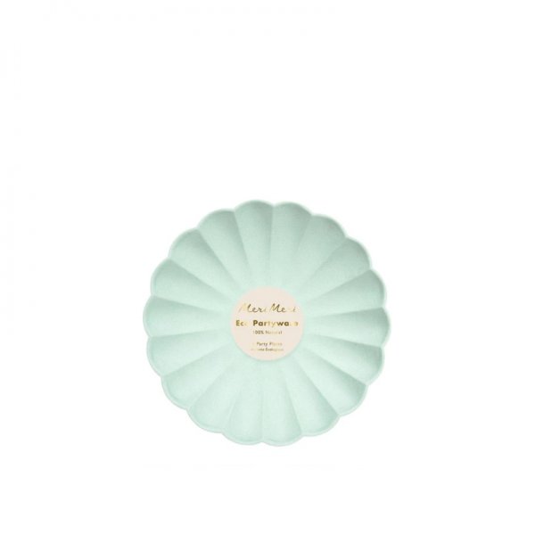 Lėkštės šventei Pale Mint Simply Eco (didelės, 8 vnt.)