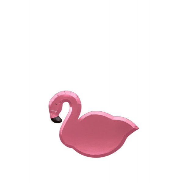 Lėkštės šventei Pink Flamingo (8 vnt.)