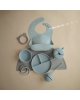 Silikoninis dubenėlis limpančiu dugnu Powder Blue